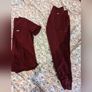 Maroon Figs Scrubs